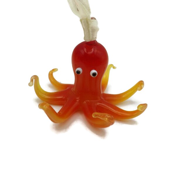 Hand Crafted Glass Octopus Ornament Mint in Box/ North Carolina Aquarium - Picture 6 of 7